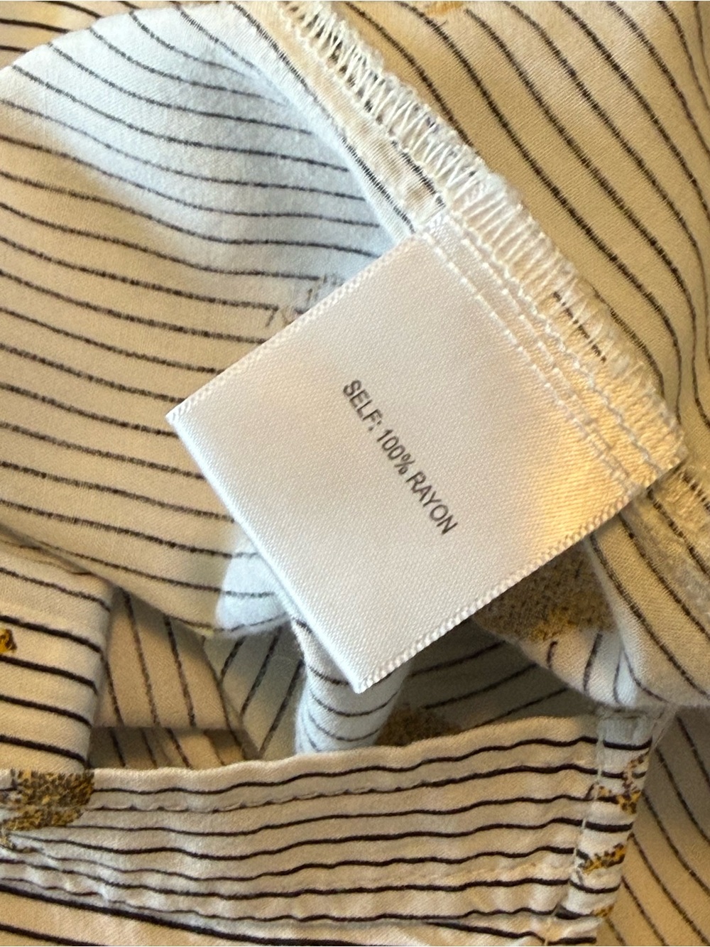 JANE + DELANCEY Striped Button-Down Shirt with Leopards Size XL White Black - Picture 13 of 15